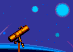 telescope observing night sky