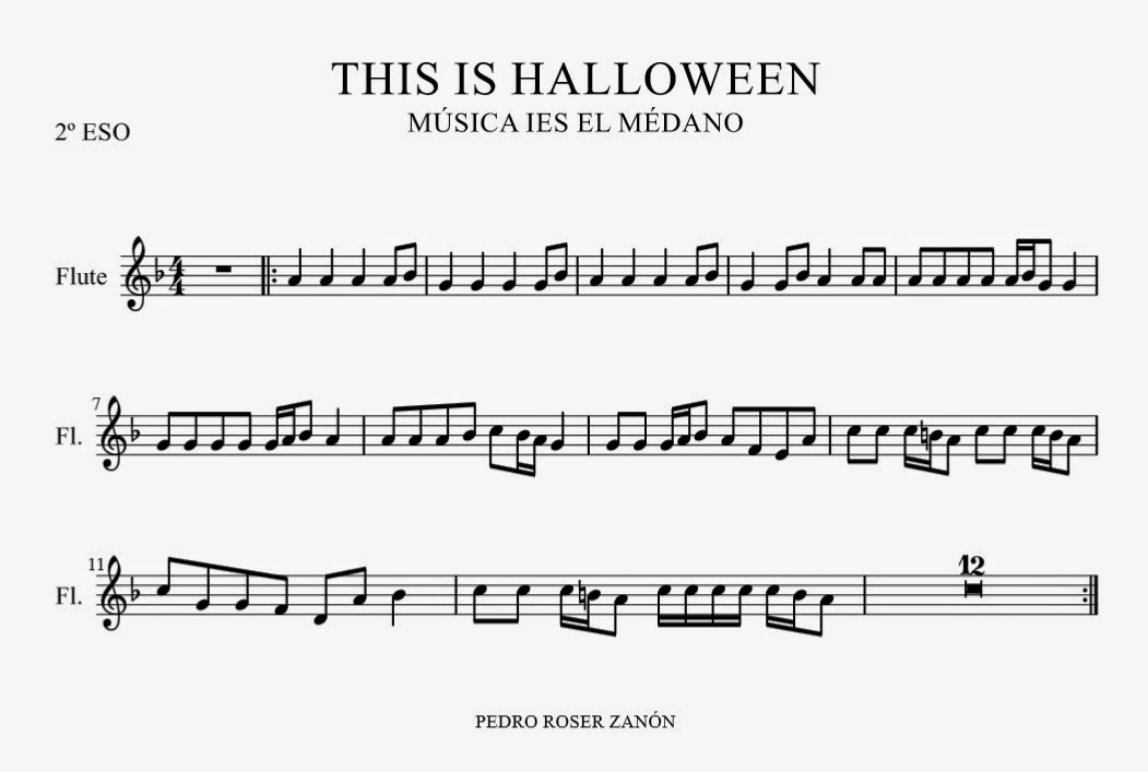 Sine musica nulla vita Partitura This is Halloween