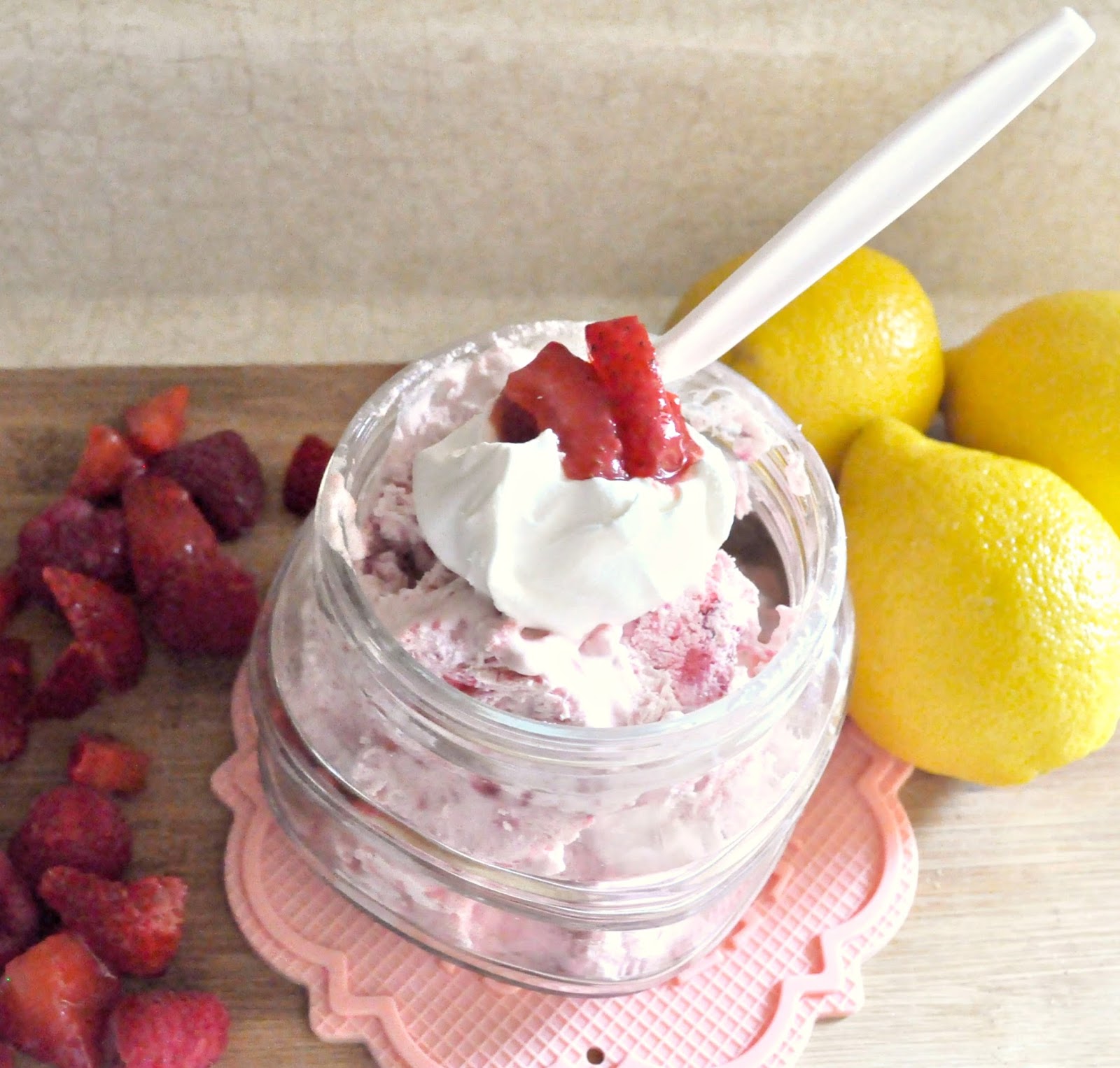 AmandaRose No Churn Strawberry Cheesecake Ice Cream Recipe