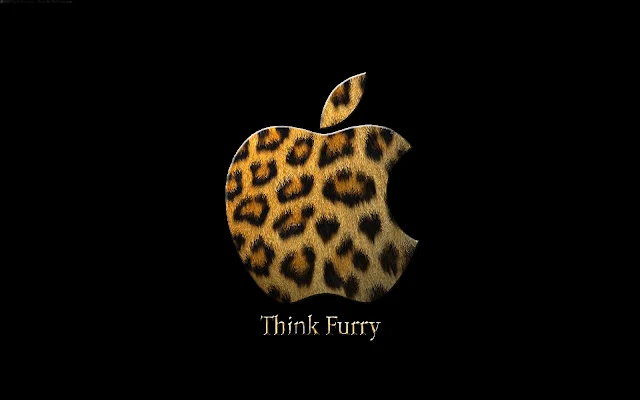 Apple logo met tijgerprint