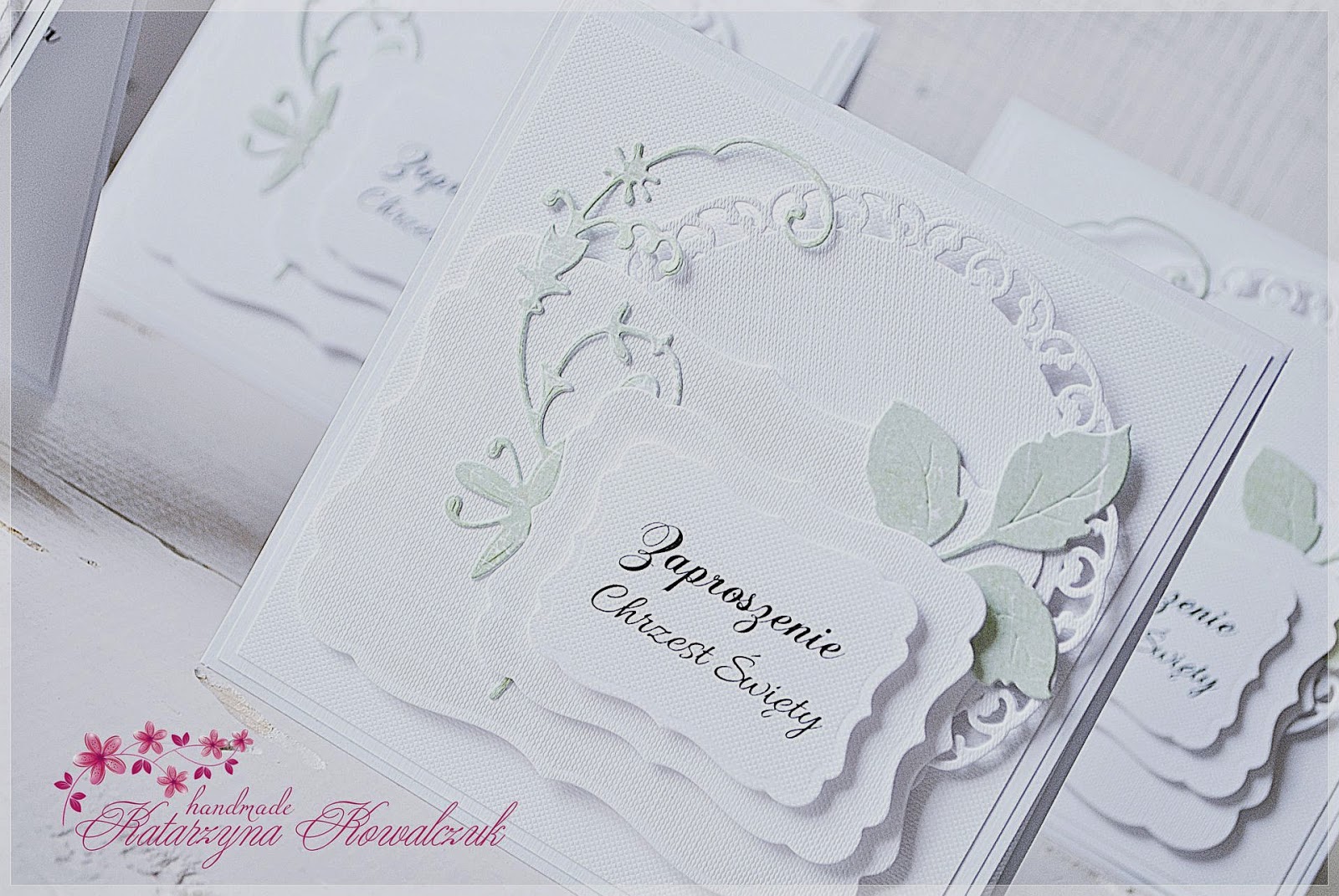 W Ozdobnej Formie Przygotuj Zaproszenie Na Niedzielną Eucharystię Scrapbooking - moja codzienność, mój czas: Zaproszenie na Chrzest