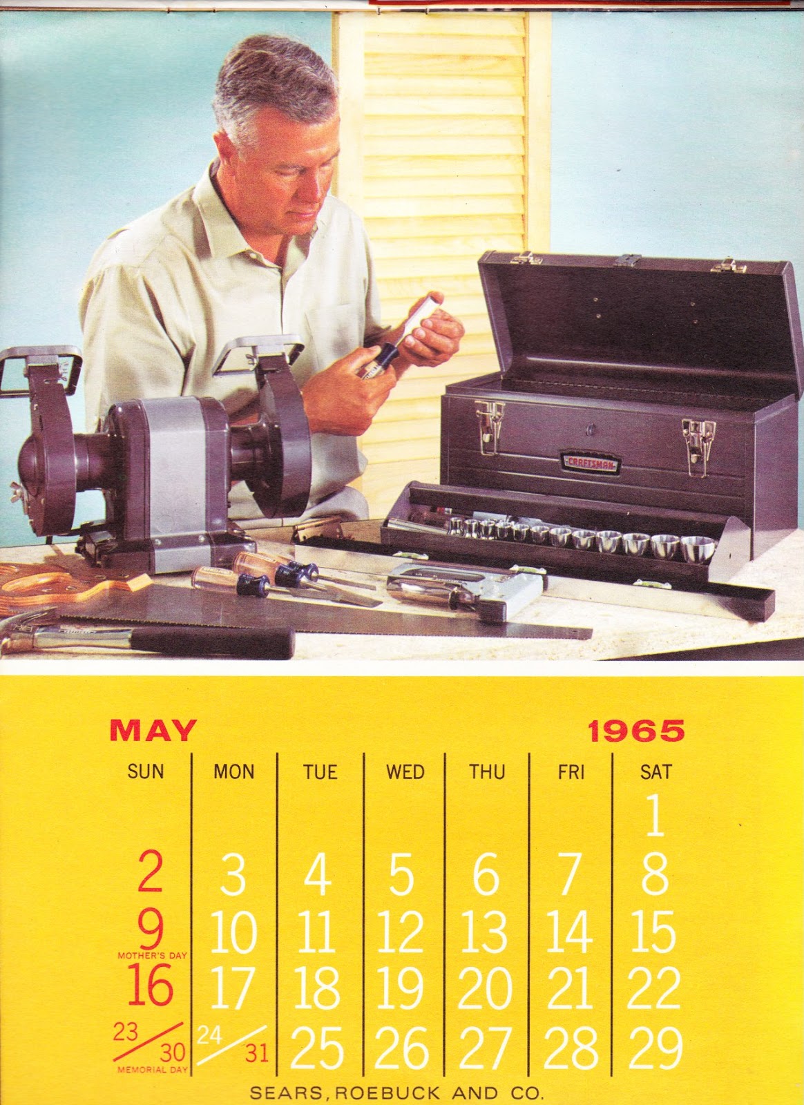 Garage Sale Finds 1965 Craftsmen Calendar