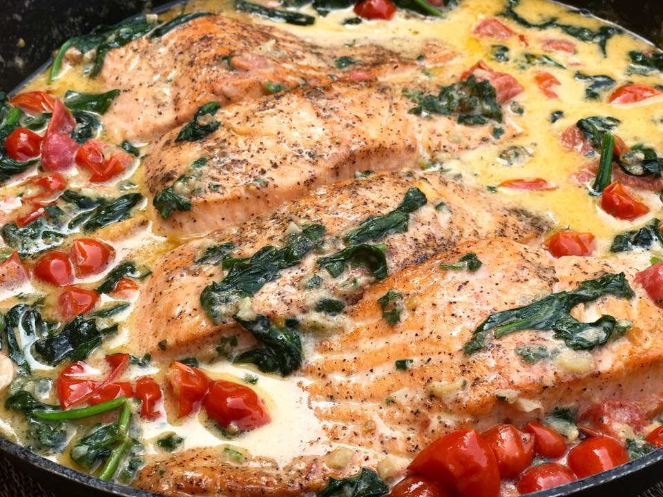 Tuscan Butter Salmon by Delish