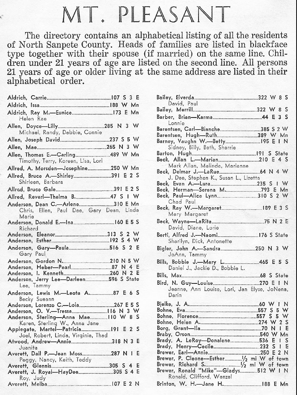 Mt. Pleasant Pioneer