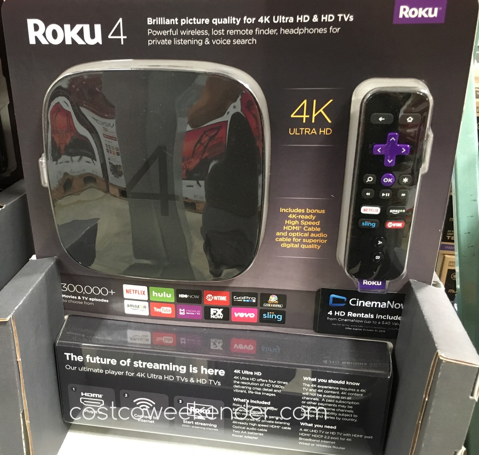 Roku 4 Streaming Player With Enhanced Remote Costco Weekender