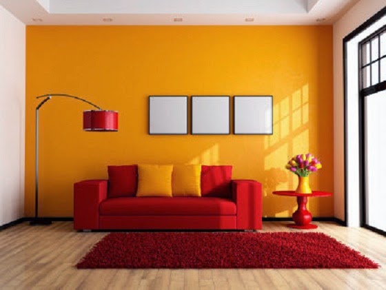 Orange Color Interior Design Effect