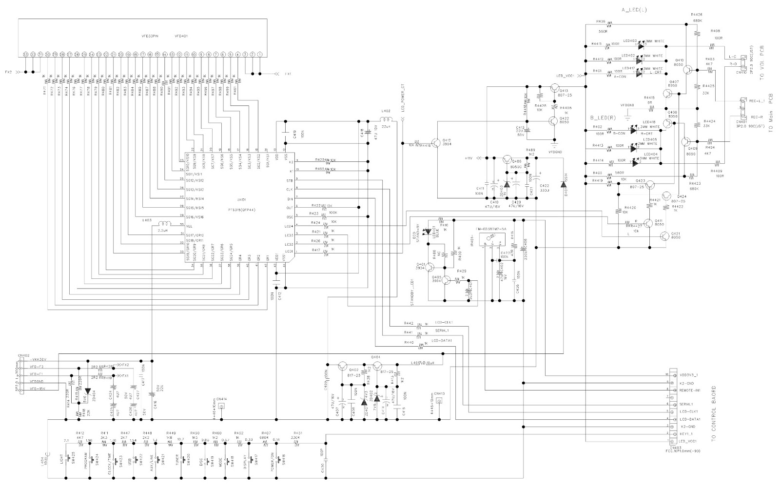 Electro help: MAIN BOARD & DISPLAY BOARD - SCHEMATIC [Circuit Diagram