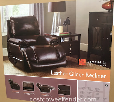 Costco 727756 - Simon Li Leather Glider Recliner Chair: great for any home