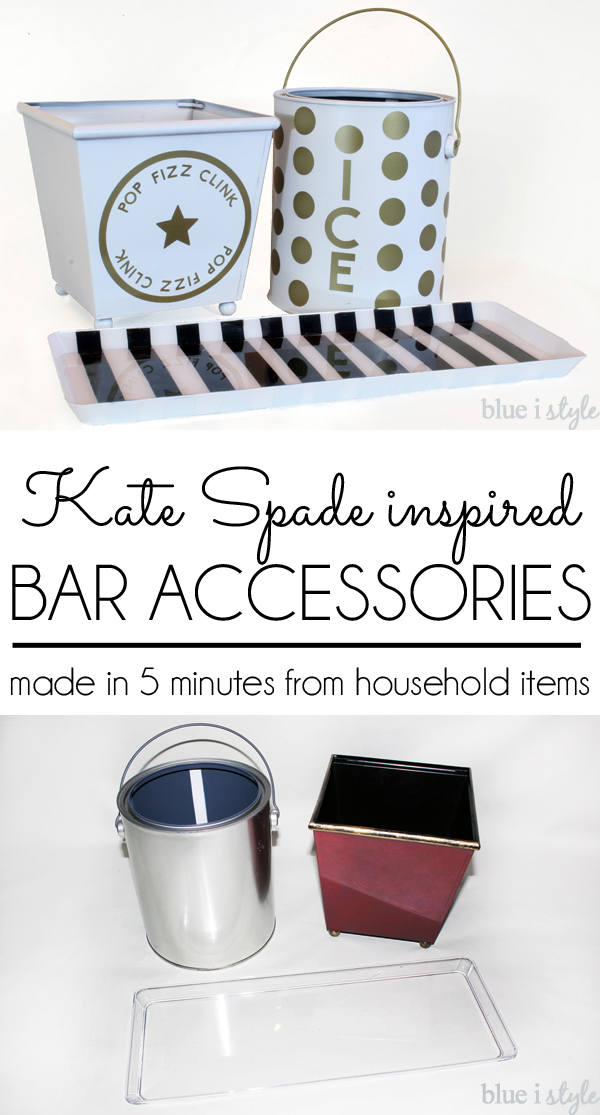 {five minute friday} Kate Spade Inspired Bar Cart Accessories Blue i