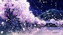 anime landscape scenery building desktop town background blossom cherry wallpapers backgrounds purple landscapes wallpapersafari pc animelandscape night aesthetic tokyo nature