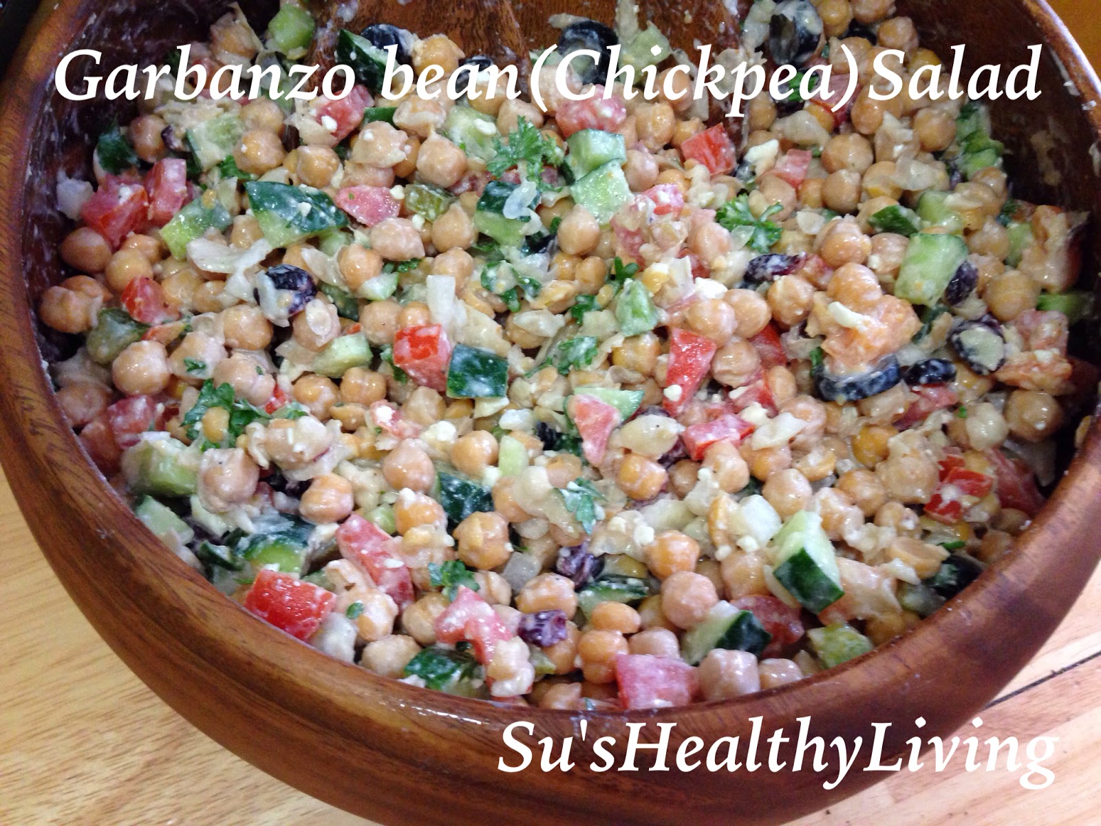 Su'sHealthyLiving Meatless Monday Creamy Garbanzo bean (Chickpea) Salad