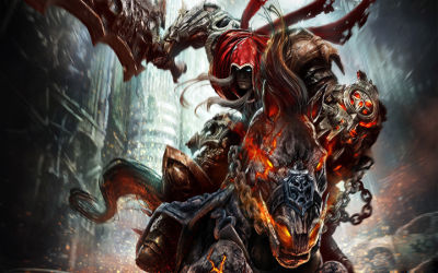Darksiders War sur son Cheval - Fond d'Écran en Full HD 1080p