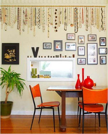 Dining Room on Modern Dining Room Necklace Organizing Hook Hanging Orange Dining Room