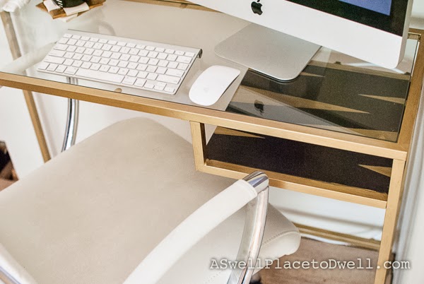 Ikea Vittsjo Laptop Table Hack #Ikea #gold #DIY
