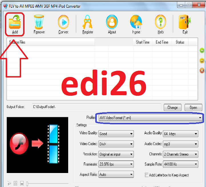 Ilmu Komputer Mas Edi Cara Mengubah dan Menperkecil Video FLV ke AVI