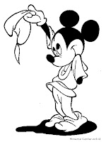 Lembar Mewarnai Gambar Mickey Mouse Untuk Anak TK