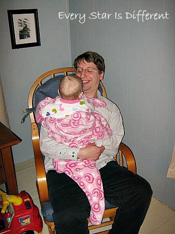 Princess with Daddy her first night at our home