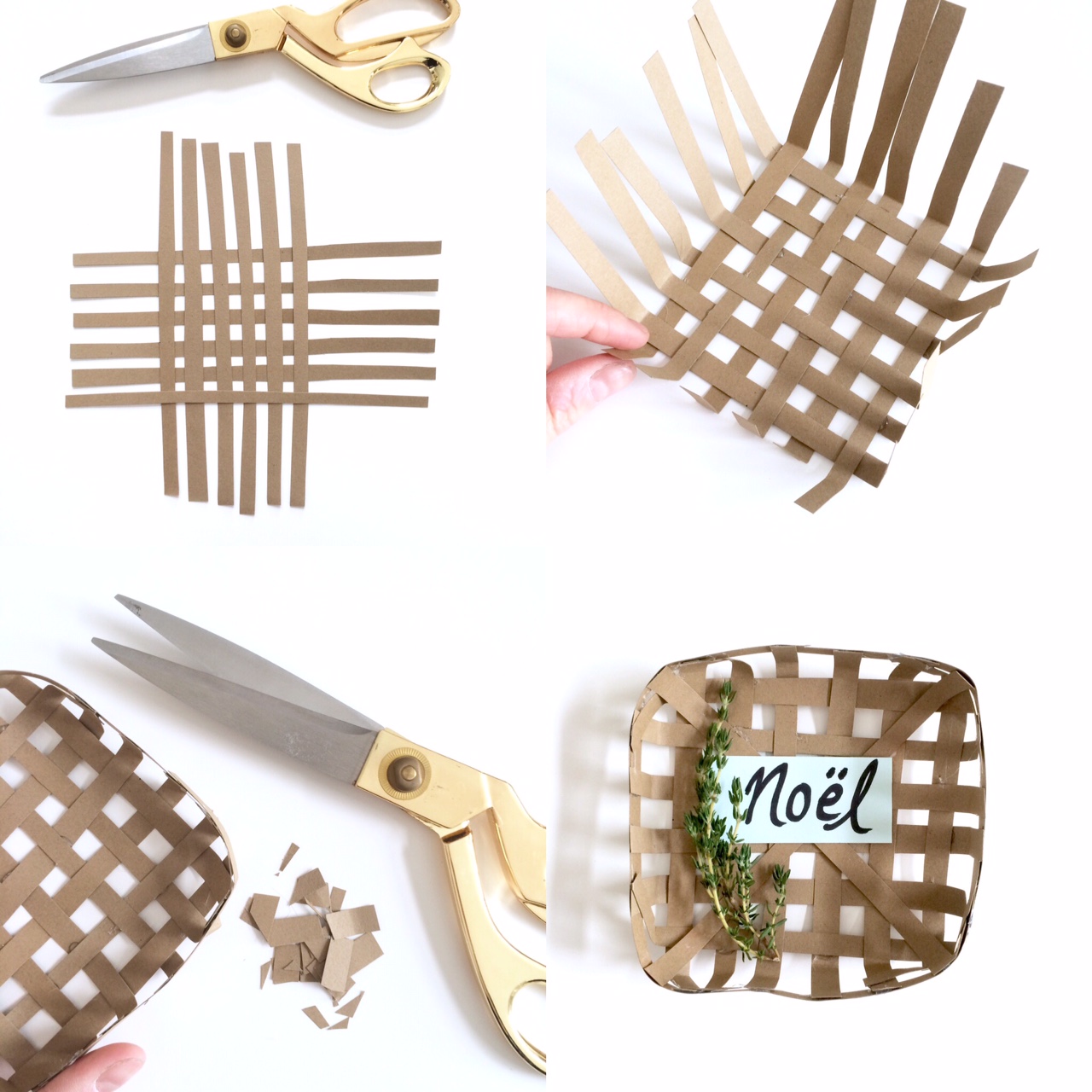 Mini Tobacco Basket DIY Christmas Placecard Harlow & Thistle