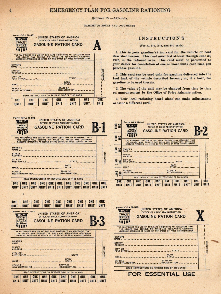 Just A Car Guy interesting, here is the first page of the Gas Rationing instructions for gas