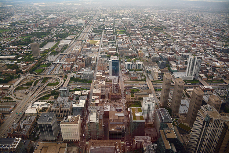 Views from the Willis Tower Sky Deck; Chicago Views from the Willis Tower Sky Deck; Chicago