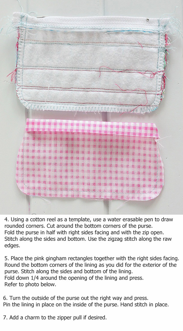 Ribbon Zippered Purse Tutorial