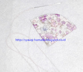 Cara Membuat bros bunga lancip dari kain perca