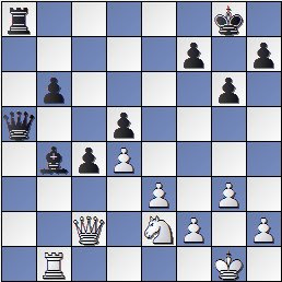 Partida de ajedrez Korchnoi vs. Kasparian (posición después de 32. Ce2??)