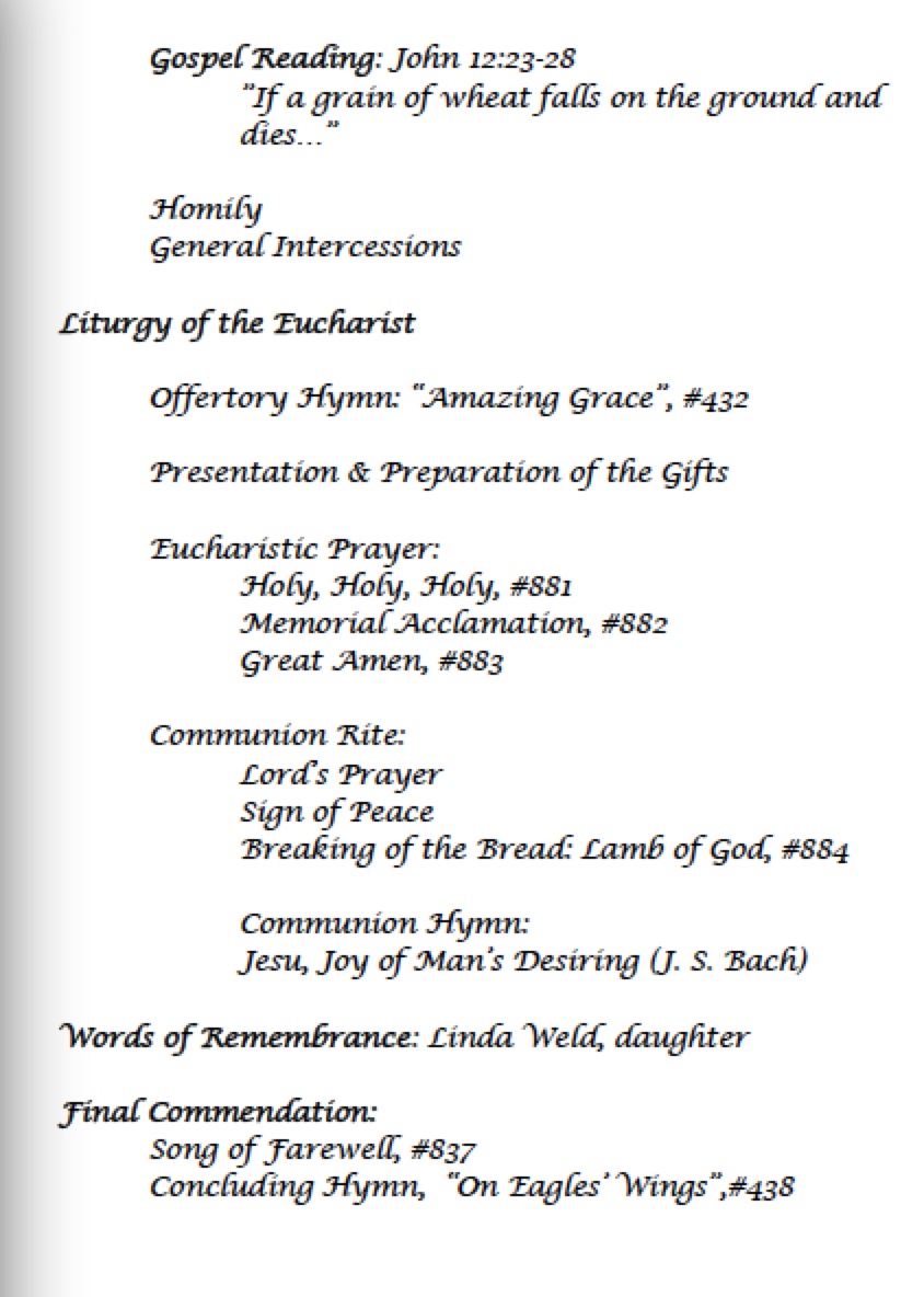 THE WYSONG FAMILY BLOG Obituary, Funeral Mass & Eulogy For Robert C