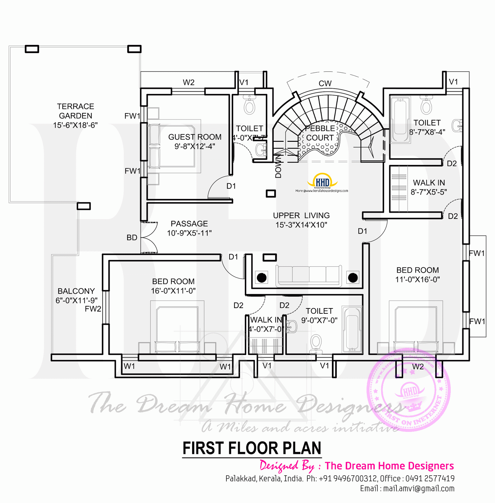 House plan with elevation Kerala home design and floor plans