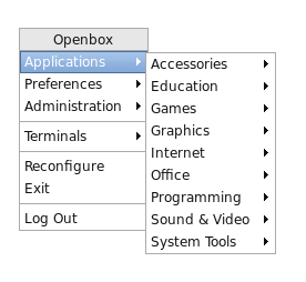 Openbox menu static