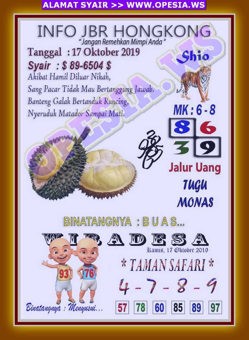 1 New Message Kode Syair Hongkong 17 Oktober 2019 Forum Syair Togel Hongkong Singapura Sydney