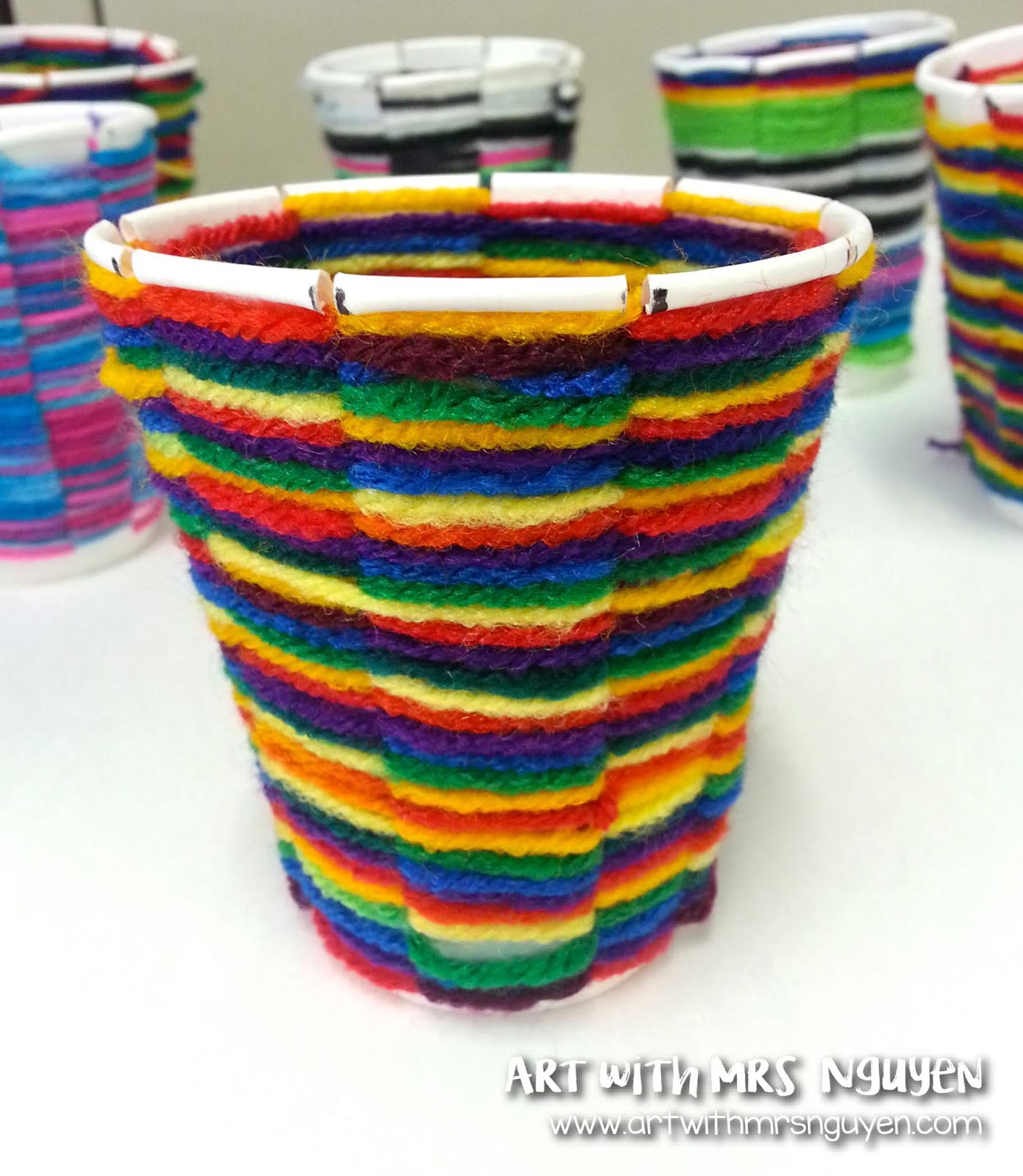 Cup Weaving 2.0 (4th) Art with Mrs. Nguyen