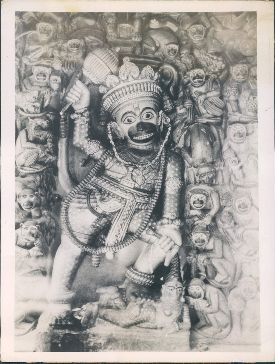 Statue of Hanuman (Monkey God) - 1937 - Old Indian Photos