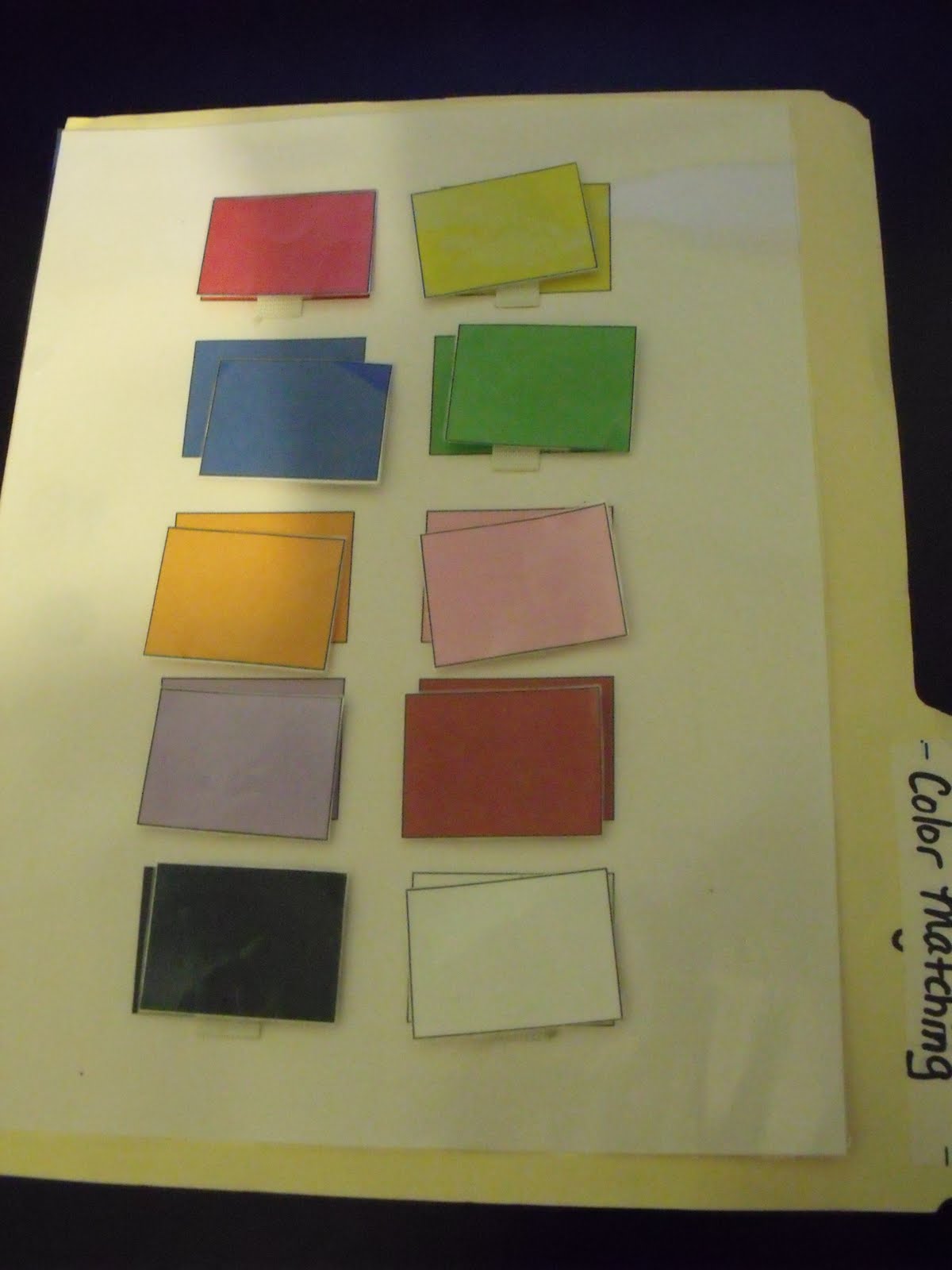 "How Long is This Hall!?" Color Matching File Folder Game