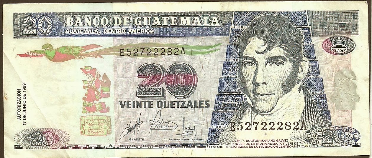 Mi colección de billetes Guatemala