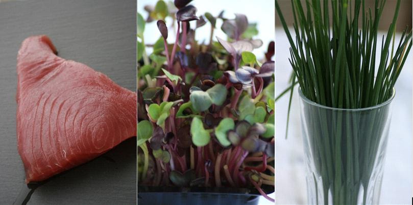 mein i tüpfelchen: Marinierter Thunfisch mit Sesamsaat und Sojasprossen ... mein i tüpfelchen: Marinierter Thunfisch mit Sesamsaat und Sojasprossen ...