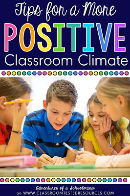 Some of my favorite tips that are super easy to implement to create a more positive classroom climate!