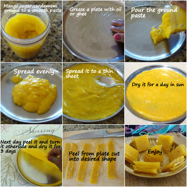 images of Mamidi Tandra Recipe / Mango Tandra Recipe / Mavidi Tandra Mango Jelly Recipe / Aam Papad Recipe / Mango Fruit Leather - Dried Mango Pulp Recipe