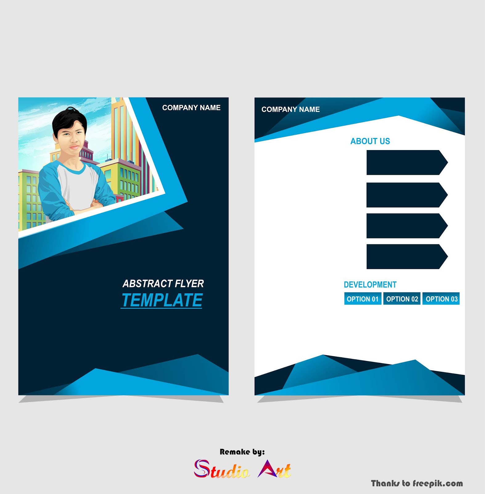 Pamflet Bisnis dengan Desain Simpel dan Keren Studio Art