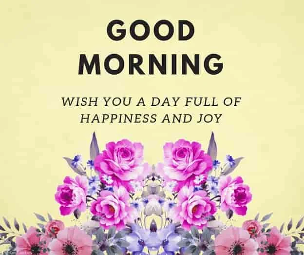 wish you a day full of happiness n joy good morning card