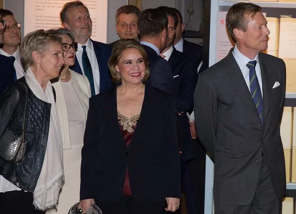 Grand Duke Henri and Grand Duchess Maria Teresa of Luxembourg attended opening of "UNexpected Treasures" exhibition exhibited at National Museum