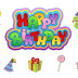 Witte afbeelding verjaardag met de tekst happy birthday