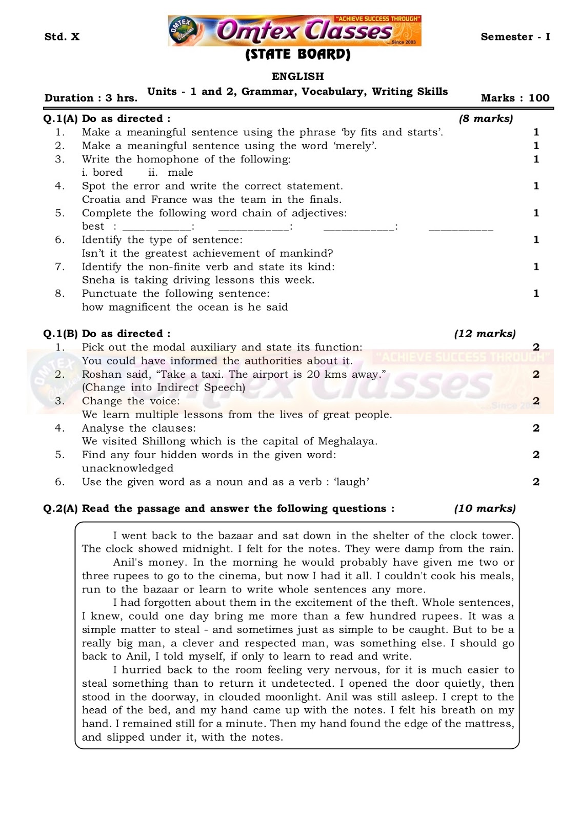 Speech writing class 10 ssc image