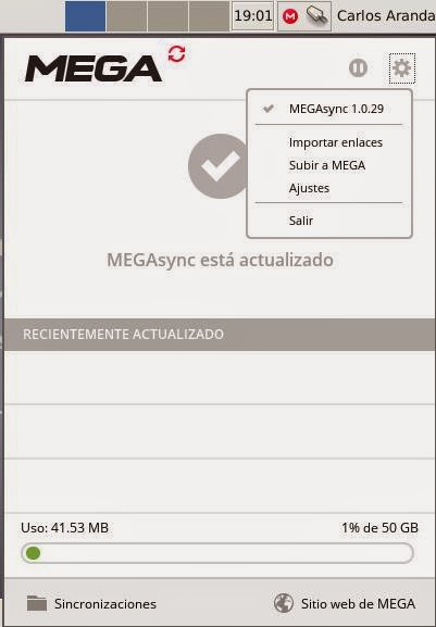 Un bruto con Debian: Megasync
