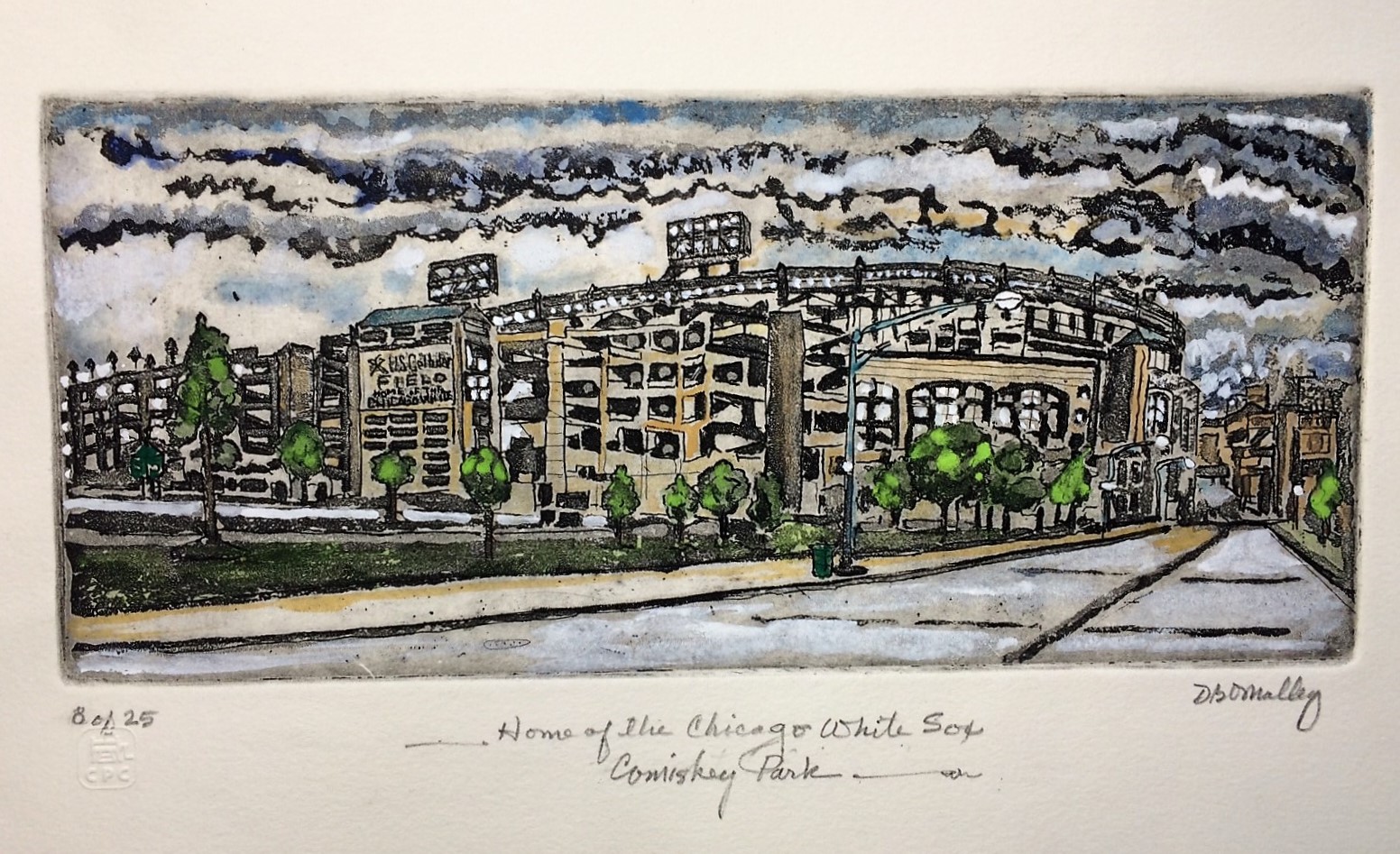Chicago White Sox Park Original Etching