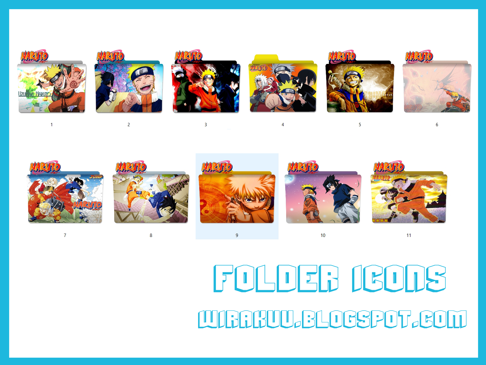 11 Folder Icons Anime Naruto (Windows 7, 8, 10) 