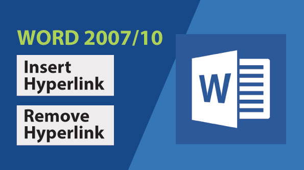 Image for Insert And Remove Hyperlink in Word 2007_2010