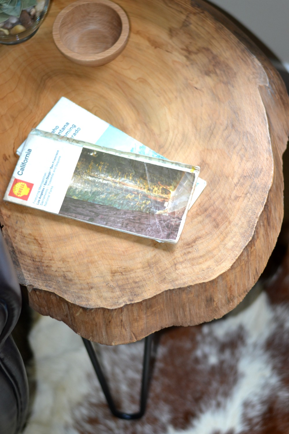 DIY Live Edge Hairpin Leg Side Table