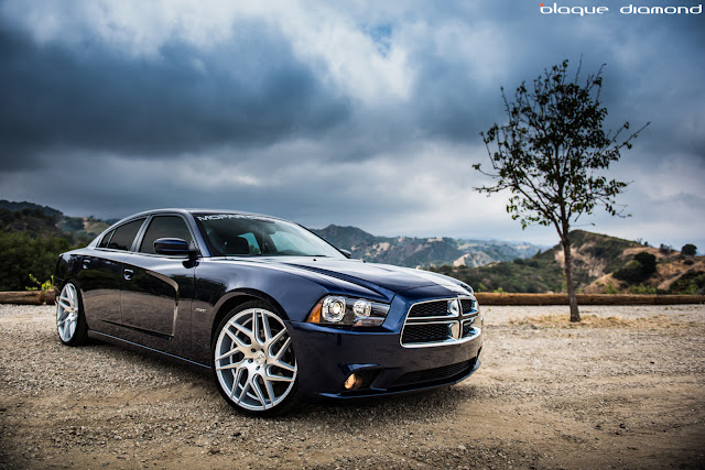 2013 Dodge Charger Fitted With 22 Inch BD-3’s in Silver - Blaque Diamond Wheels
