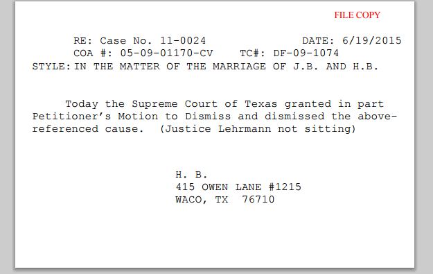 Tex App J B V H B Same Sex Divorce Case Death Of Respondent Moots Texas Supreme Court Appeal